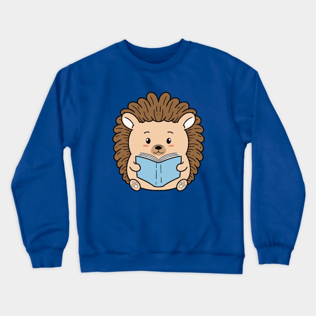 Funny hedgehog Crewneck Sweatshirt by Budiaryawan